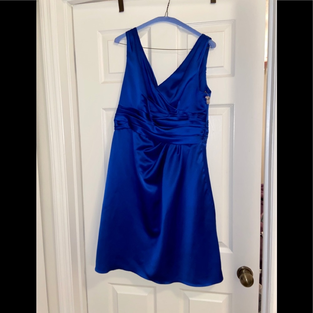David’s Bridal Knee-Length Blue Dress SOLD